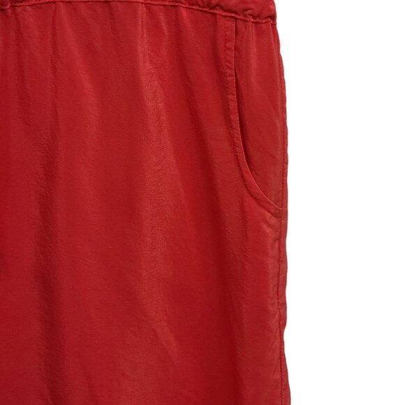 Amanda Uprichard Dress Womens Medium Orange Silk Sleeveless Drop Waist C… - Picture 6 of 7
